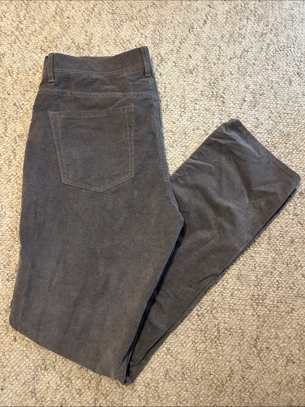 Dunning Gray Straight-Leg Corduroy Golf Pants